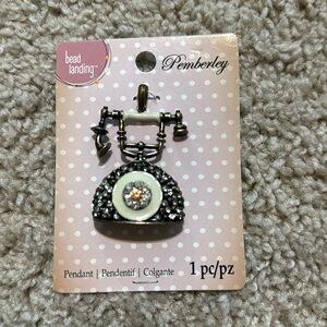 NWT! Bead Landing Antiqued bling antique phone pendant
